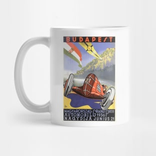 Hungarian Grand Prix, Budapest 1936: Vintage Poster Design Mug